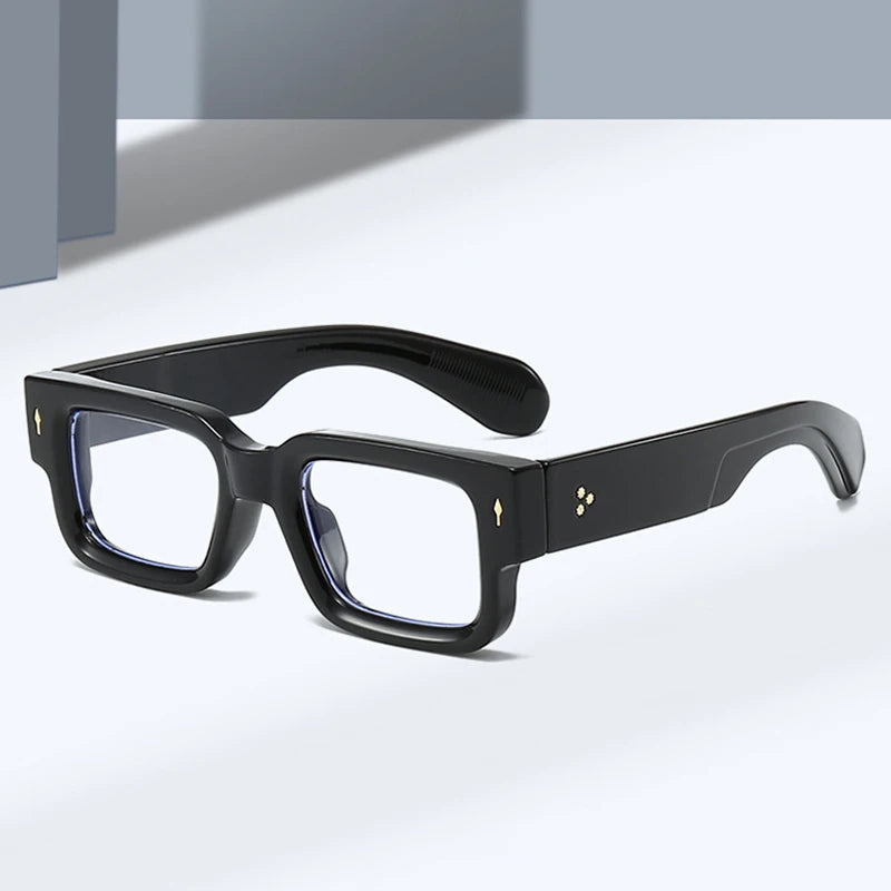 SkandiShop Square Retro Glasses Frame – Wide-Legged Vintage Style with Modern Protection